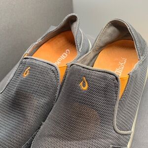 OLUKAI  | 10.5 MEN CASUAL SUMMER NON SLIP SLIP ON SHOES | GRAY ORANGE